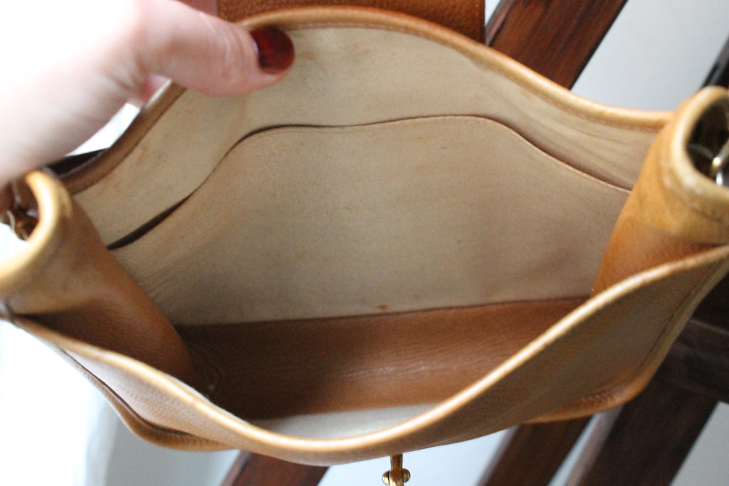 Hermès sac à main modèle Mors en cuir camel
