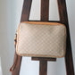 Céline pochette en toile et cuir motif triomphe