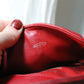 Chanel sac banane vintage en cuir rouge