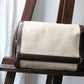 Trousse de toilette Hermès en toile beige et cuir marron