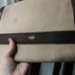 Trousse de toilette Hermès en toile beige et cuir marron