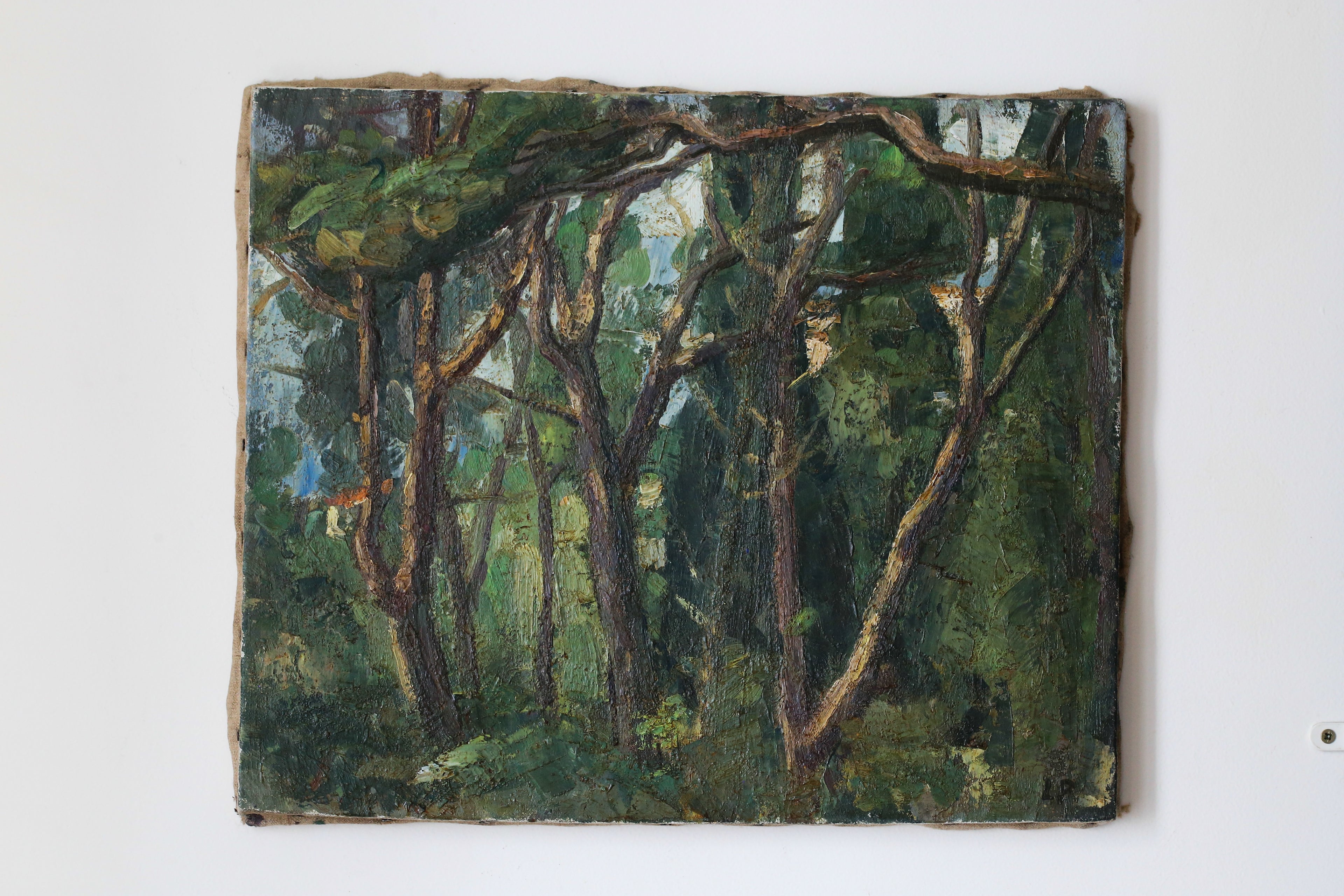 Louis Peyré (1923 - 2012) "Balade en forêt des Pierres Blanches"