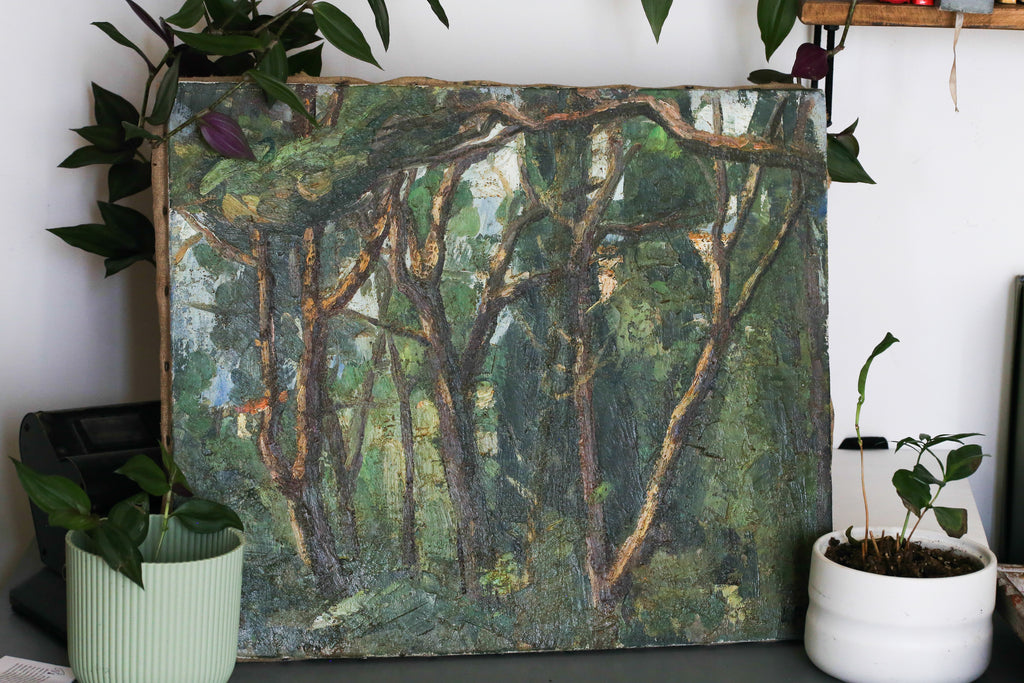 Louis Peyré (1923 - 2012) "Balade en forêt des Pierres Blanches"