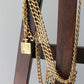Chanel ceinture vintage en métal doré pendentif numéro 5