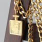 Chanel ceinture vintage en métal doré pendentif numéro 5