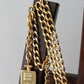 Chanel ceinture vintage en métal doré pendentif numéro 5