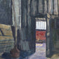 Louis Peyré (1923 - 2012) "Intérieur de grange" peinture sur toile