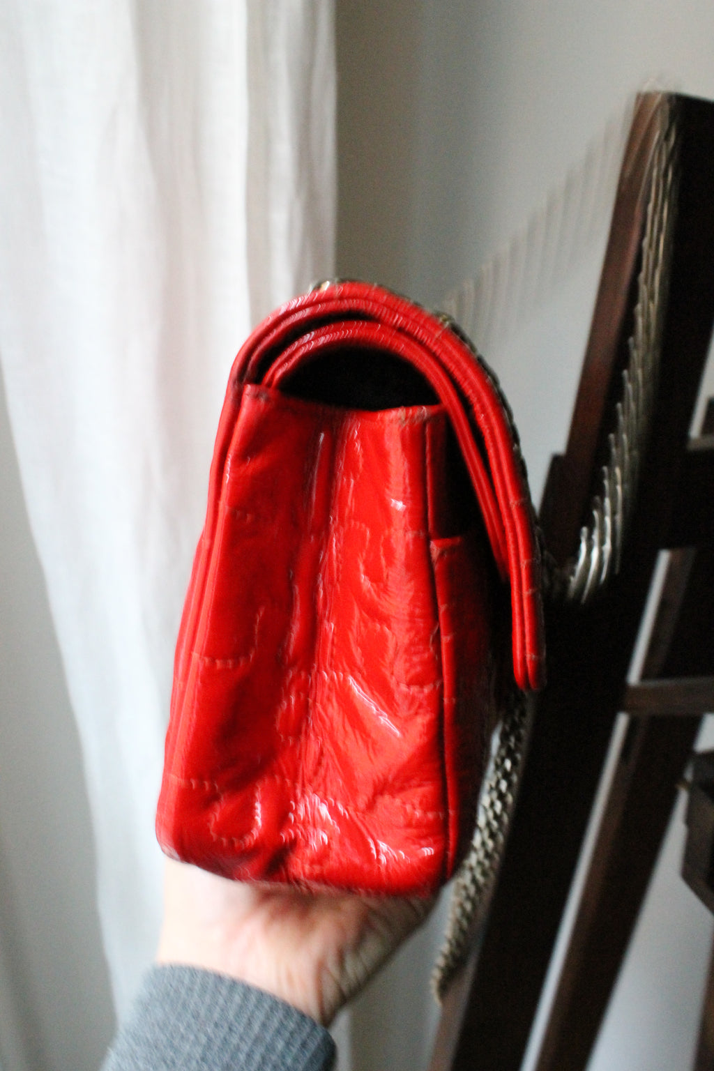 Chanel sac à main modèle 2.55 puzzle en cuir vernis