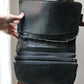 Céline sac à main modèle trio en cuir exotique (crocodile) noir