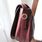 Céline sac à main modèle Folco en cuir bordeaux