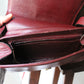 Céline sac à main modèle Folco en cuir bordeaux