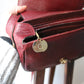 Céline sac à main modèle Folco en cuir bordeaux