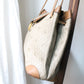 Dior sac à main en toile et cuir camel