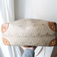 Dior sac à main en toile et cuir camel