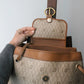 Dior sac à main en toile et cuir camel