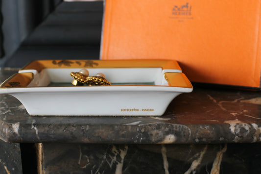 Hermès vide-poche en porcelaine à décor de canards