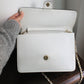 Chanel sac à main modèle Timeless vintage en cuir blanc crème