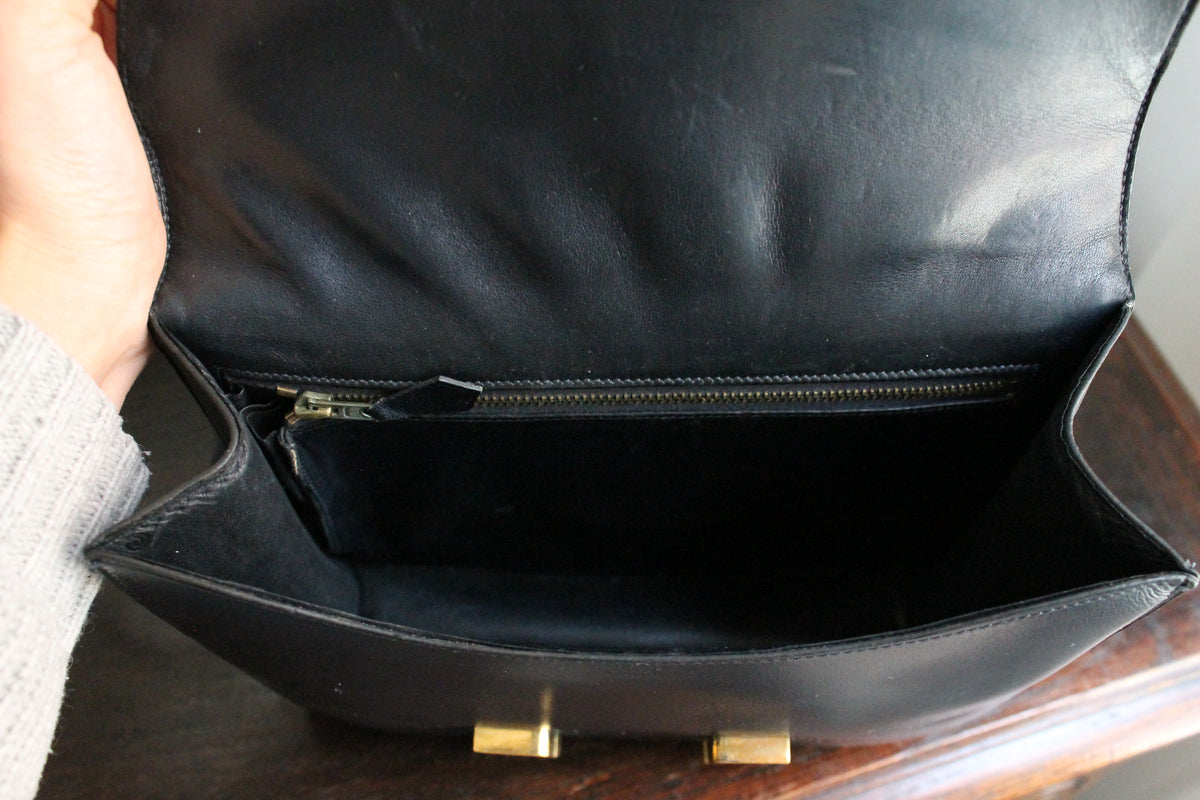 Hermès sac à main modèle Constance bleu en cuir box