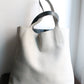 Hermès sac à main modèle Double sens en cuir gris et bleu