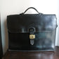 Hermès sac à dépêche en cuir noir box