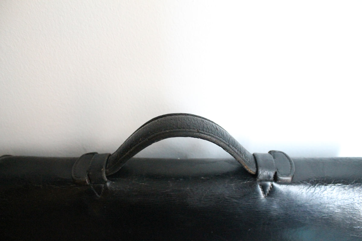 Hermès sac à dépêche en cuir noir box