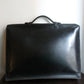 Hermès sac à dépêche en cuir noir box