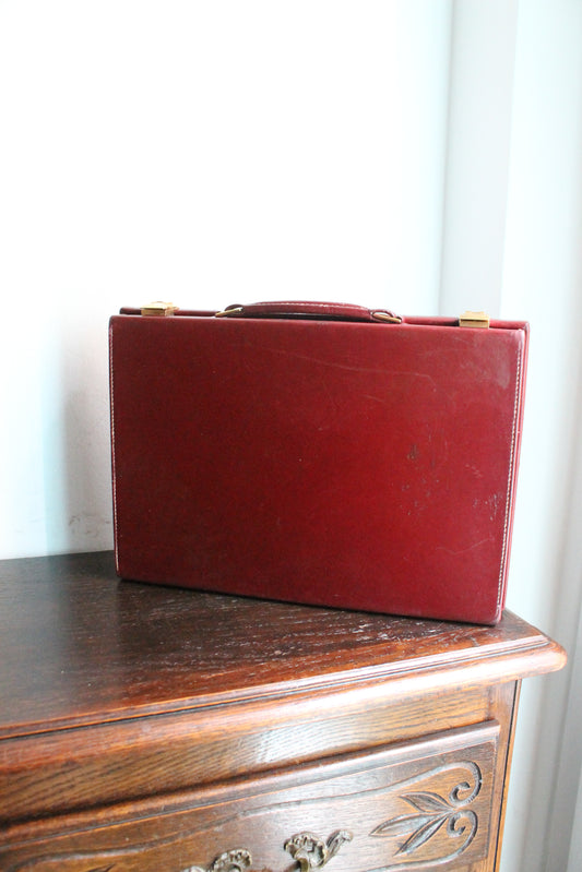 Hermès nécessaire de toilette modèle Jet en cuir box bordeaux
