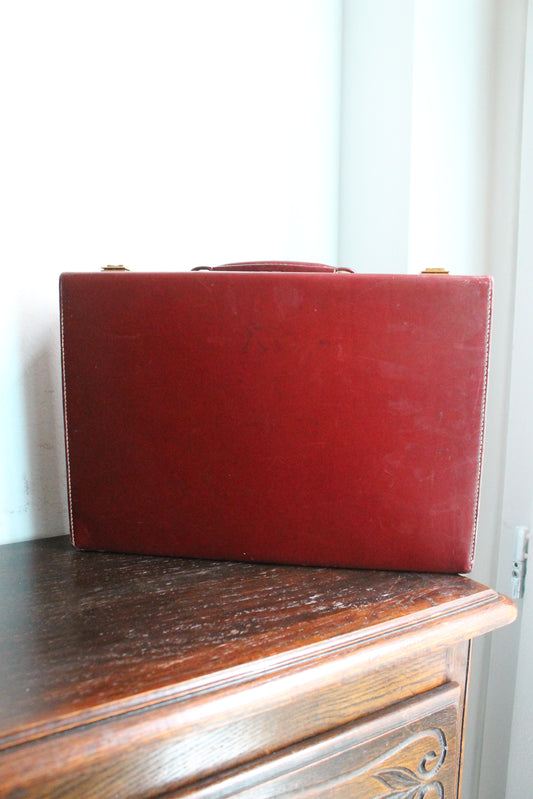 Hermès nécessaire de toilette modèle Jet en cuir box bordeaux