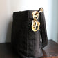 Dior sac à main en toile cannage noire