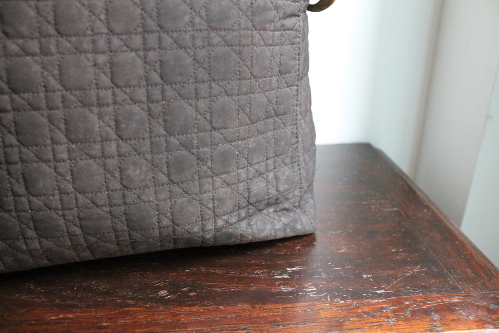 Dior sac à main en toile cannage noire