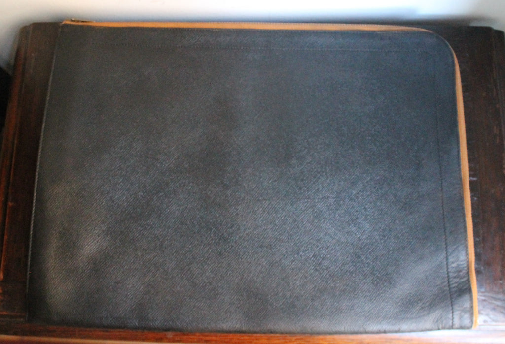 Hermès pochette porte-documents / porte-ordinateur en cuir noir