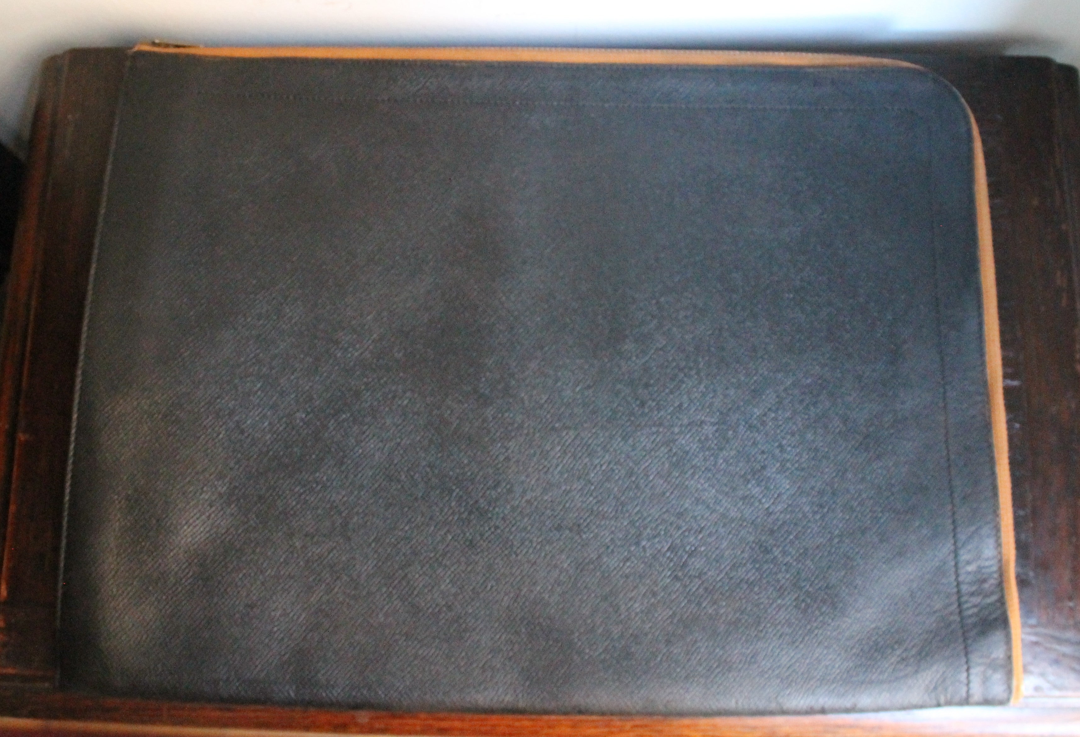 Hermès pochette porte-documents / porte-ordinateur en cuir noir