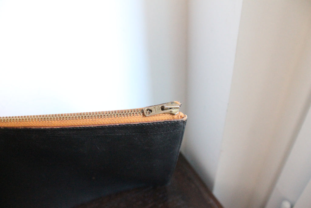 Hermès pochette porte-documents / porte-ordinateur en cuir noir