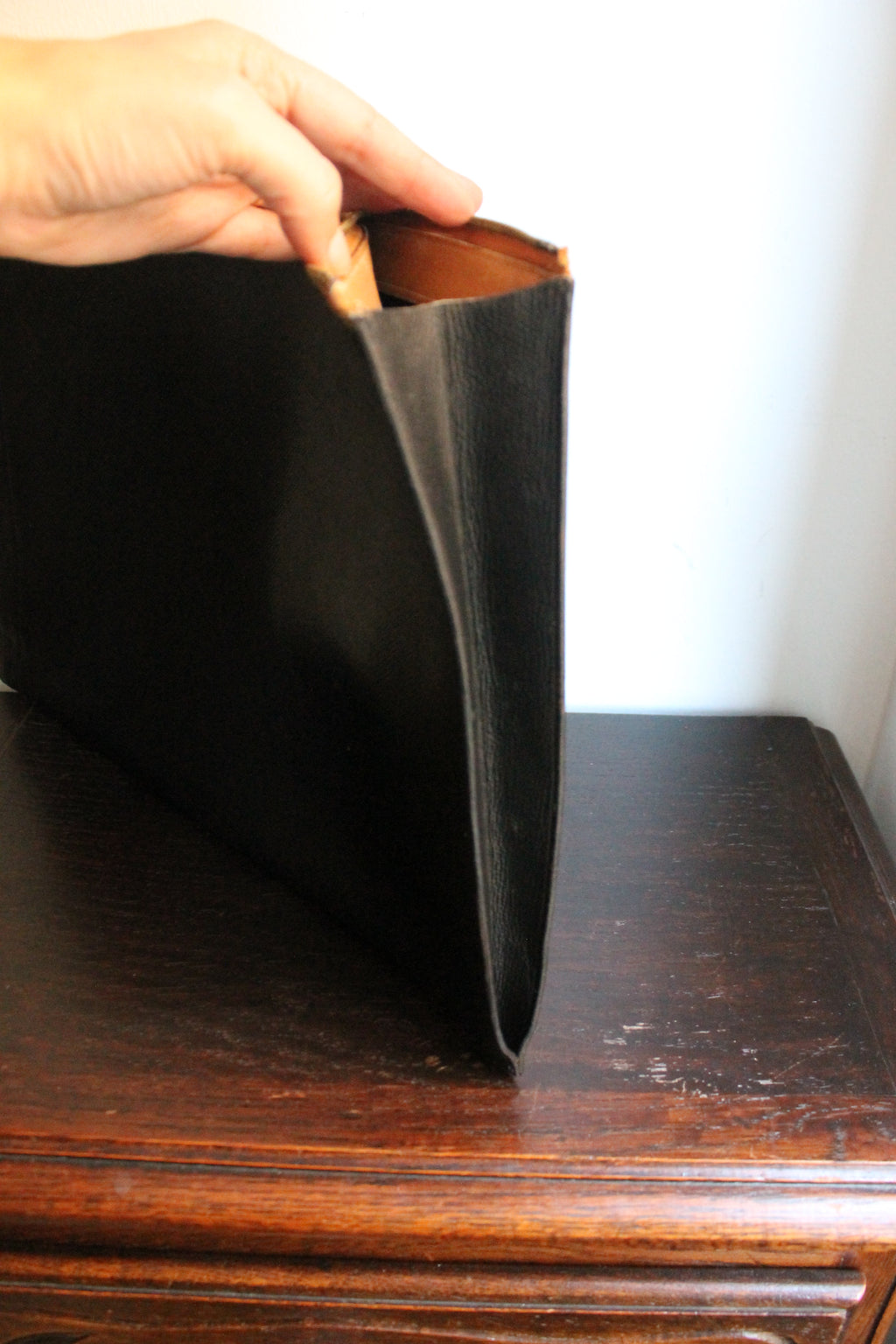 Hermès pochette porte-documents / porte-ordinateur en cuir noir