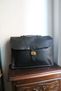 Hermès sac à dépêche en cuir noir