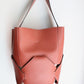 Sac seau Céline rose foncé en cuir et toile
