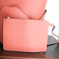 Sac seau Céline rose foncé en cuir et toile