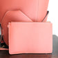 Sac seau Céline rose foncé en cuir et toile