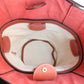 Sac seau Céline rose foncé en cuir et toile