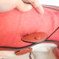 Sac seau Céline rose foncé en cuir et toile