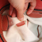 Sac seau Céline rose foncé en cuir et toile