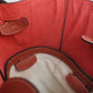 Sac seau Céline rose foncé en cuir et toile