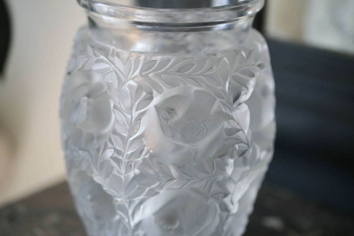 Lalique vase en cristal modèle Bagatelle