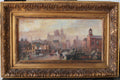Peinture à l'huile début XXe siècle représentant la ville de Londres