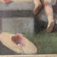 Jean-Baptiste Marie Fouque (1819 - 1880) "Promenade au jardin" huile sur panneau