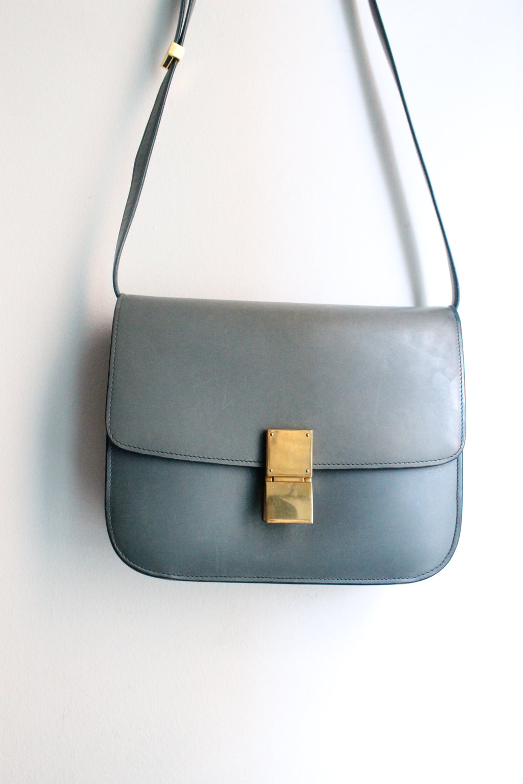 Céline sac à main modèle Classique en cuir bleu