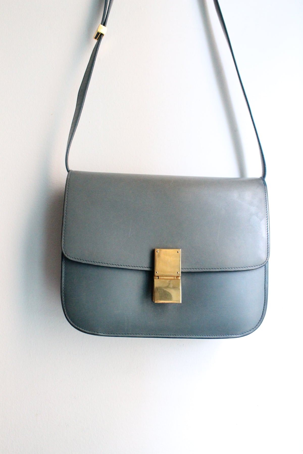Céline sac à main modèle Classique en cuir bleu