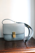 Céline sac à main modèle Classique en cuir bleu