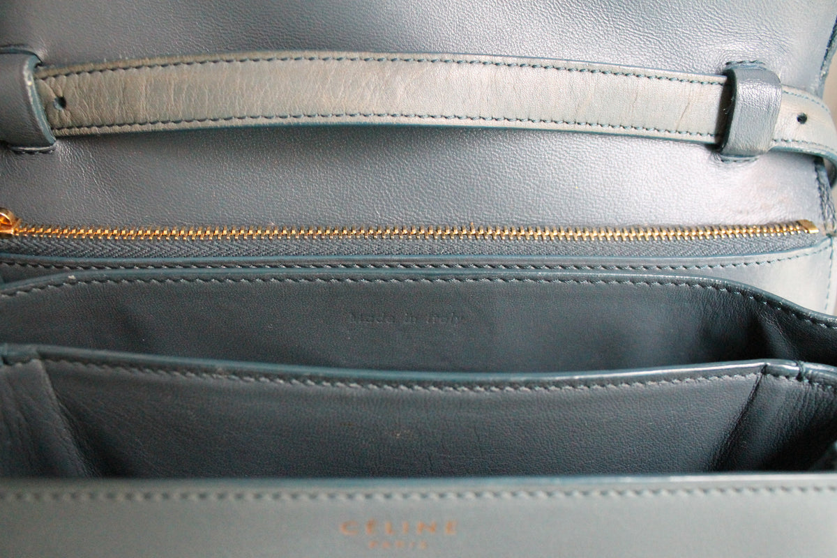 Céline sac à main modèle Classique en cuir bleu