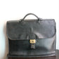 Hermès sac à dépêche en cuir noir box